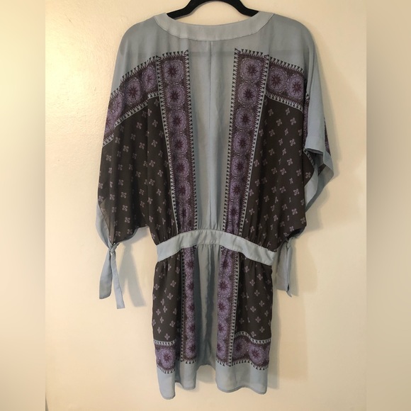 Free People Santa Cruz Mini Dress Kimono Sleeve Festival Boho Hippie - Picture 5 of 8